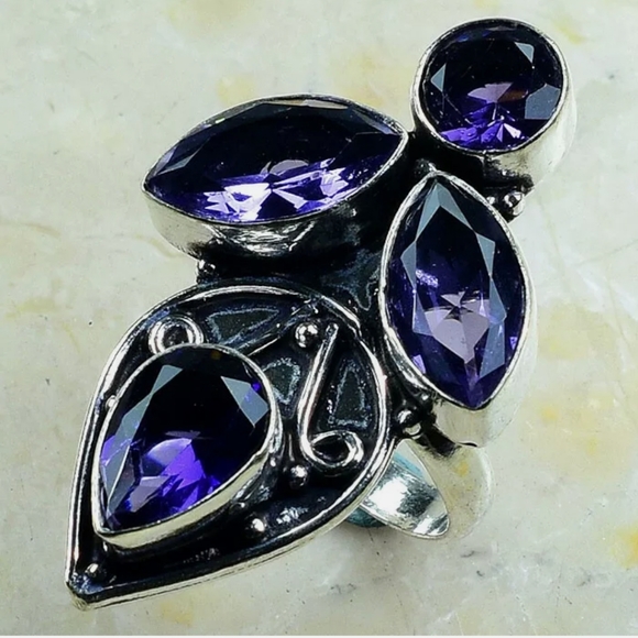 New Amethyst 925 Silver Ring. - Picture 3 of 15